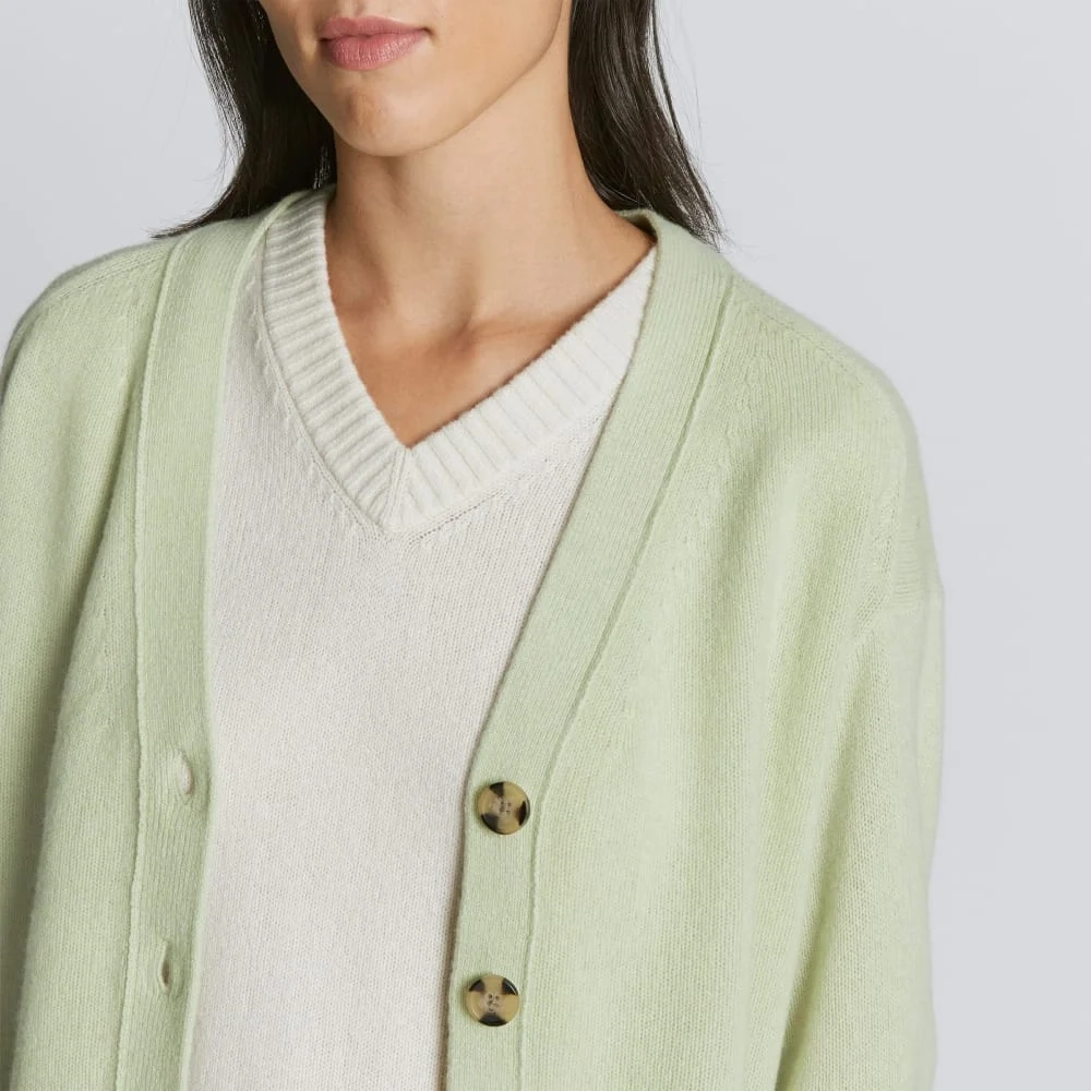 The Cashmere Cardigan | Seafoam Green (2)