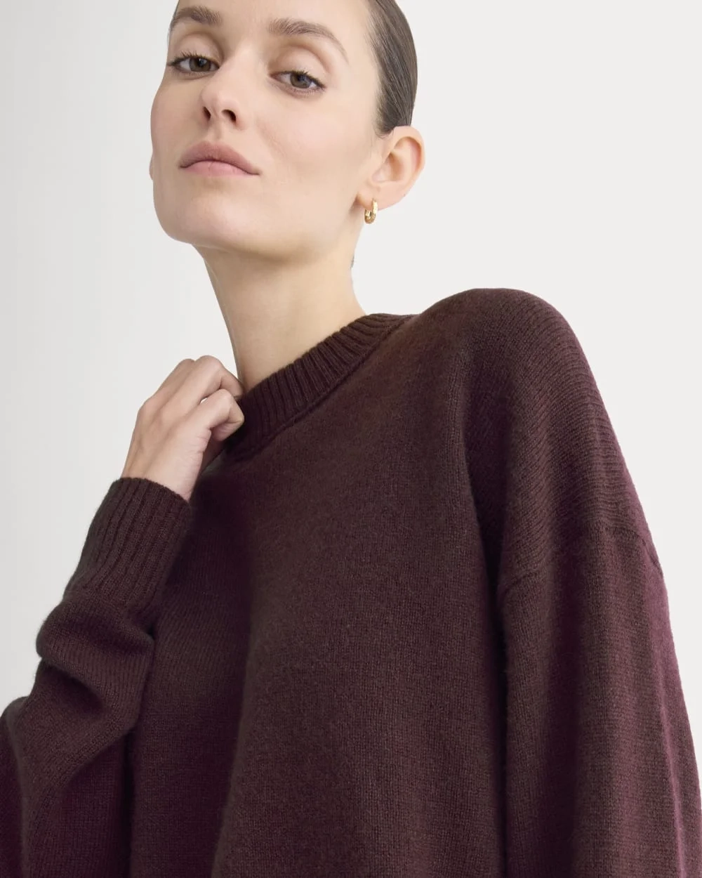 Cashmere Boyfriend Sweater | Wine (2)