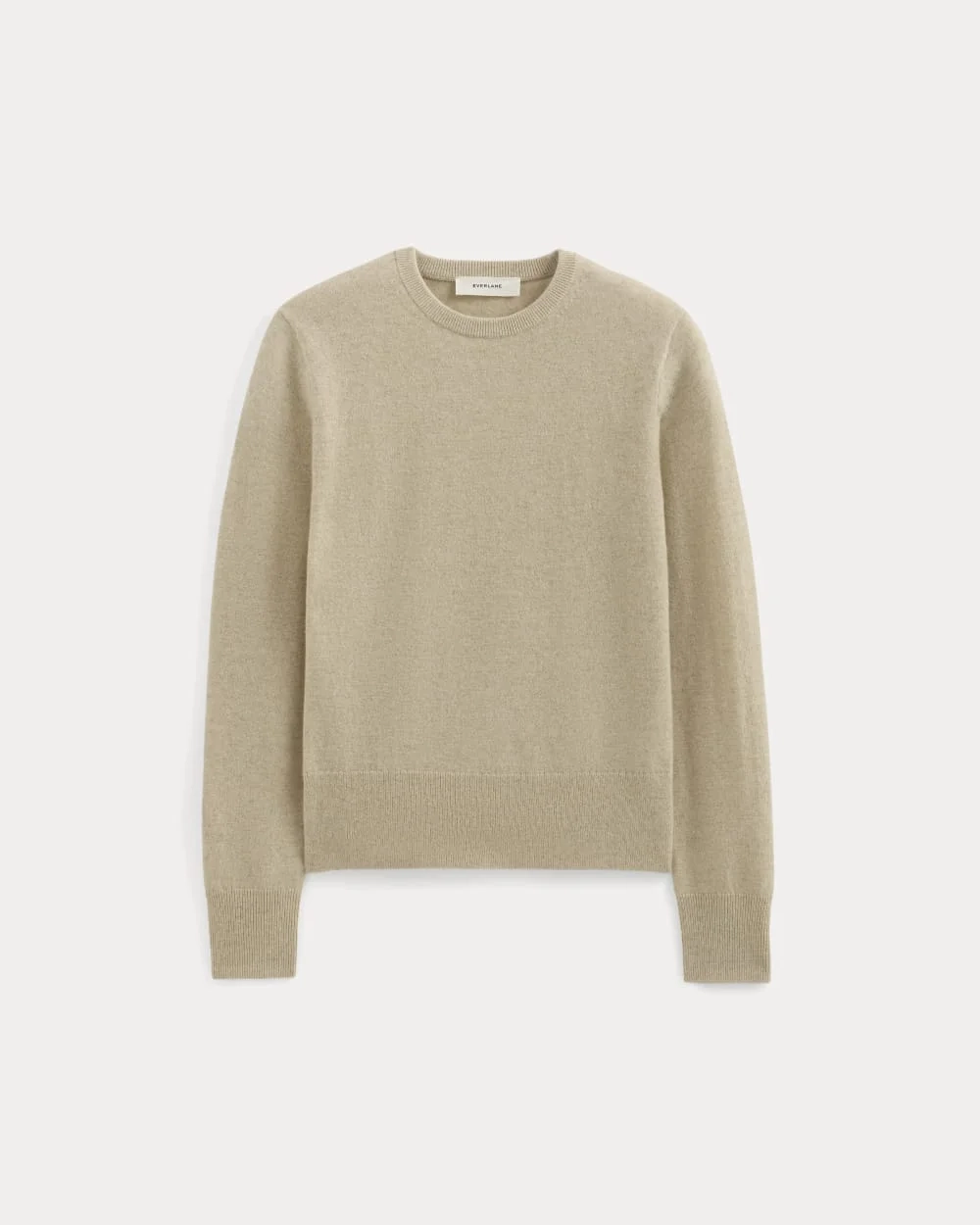 Cashmere Slim Crew Sweater | Heather Light Camel (3)