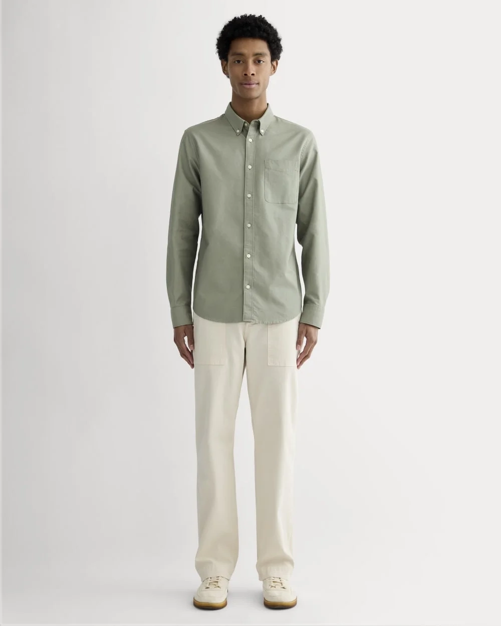 The Slim Oxford Shirt | Sage Green | Standard (4)