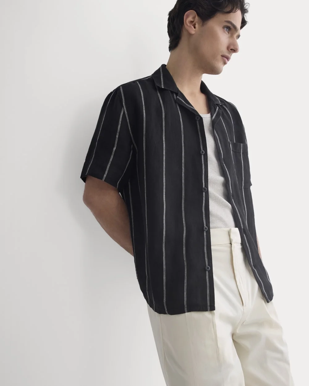 Linen Resort Shirt | Black (2)