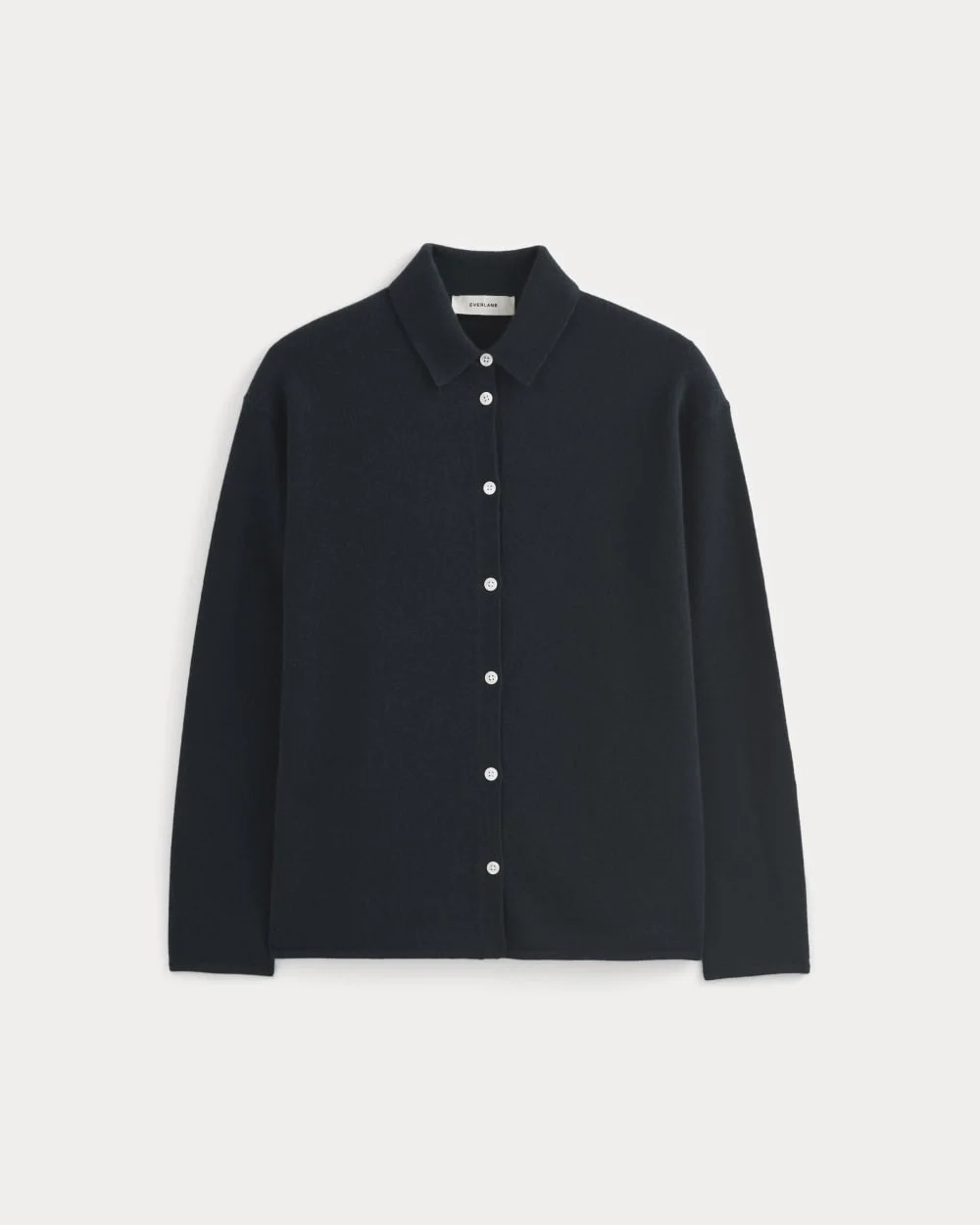 Cashmere Button-Up Shirt | Navy (2)