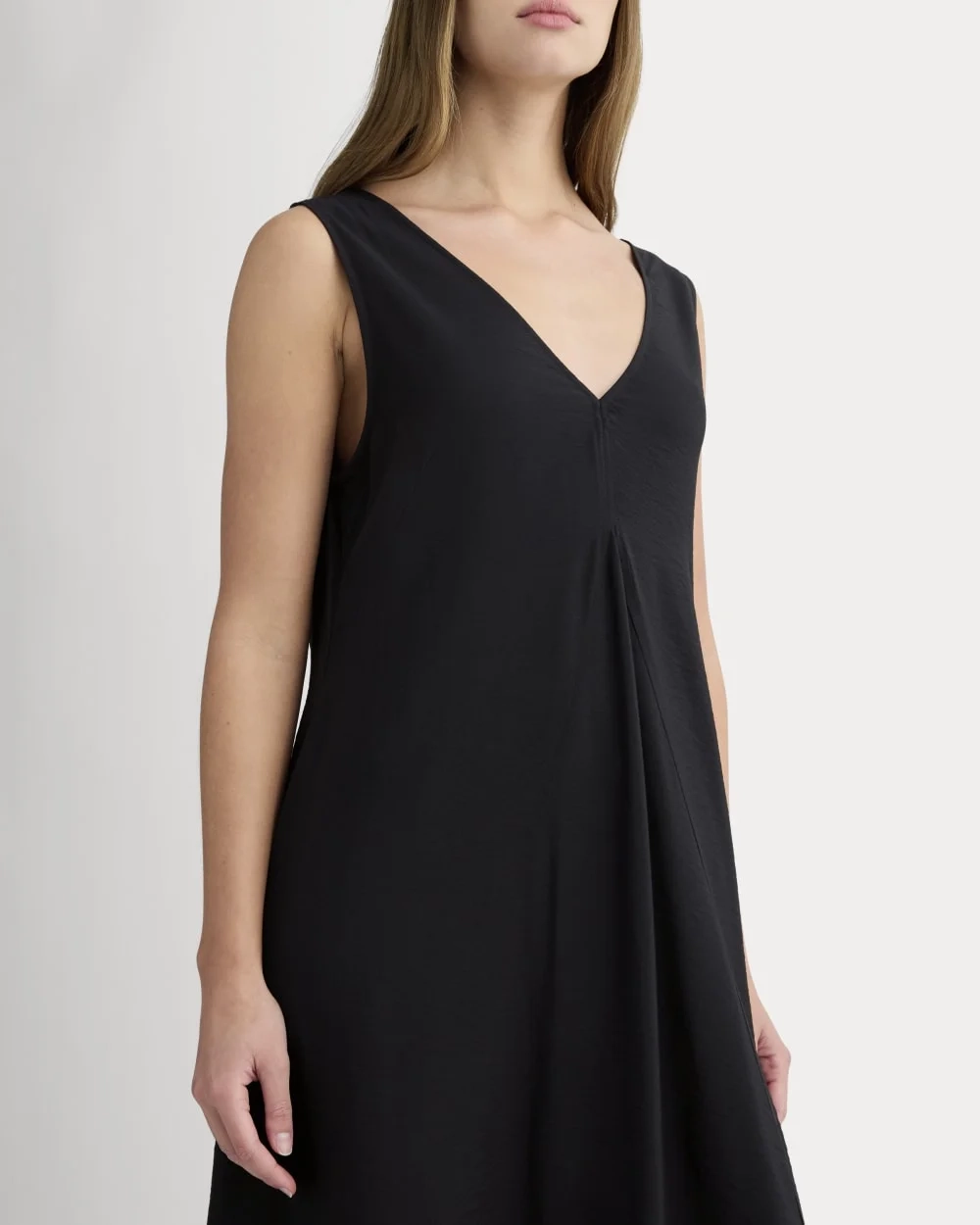 The V-Neck Dress in SoftLuxe | Black (2)