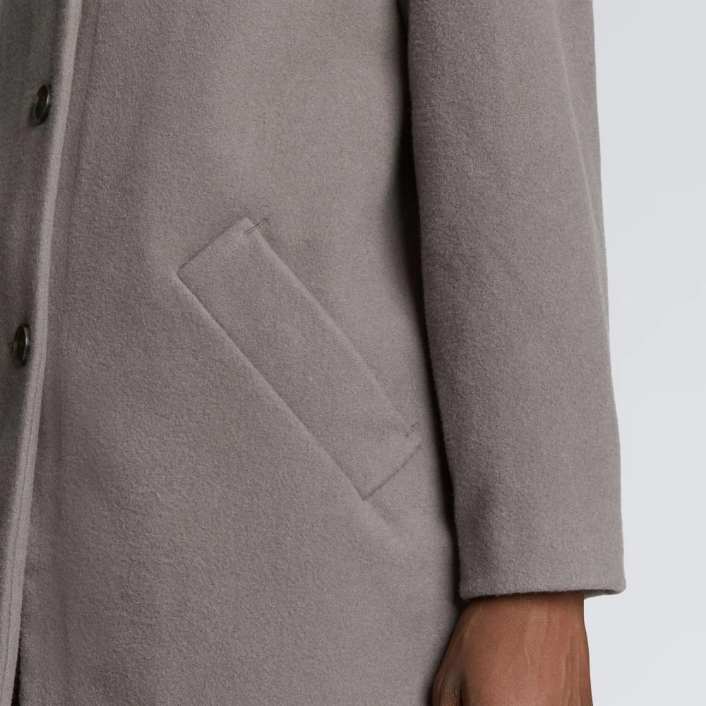 The Italian ReWool® Cocoon Coat | Taupe Grey (2)
