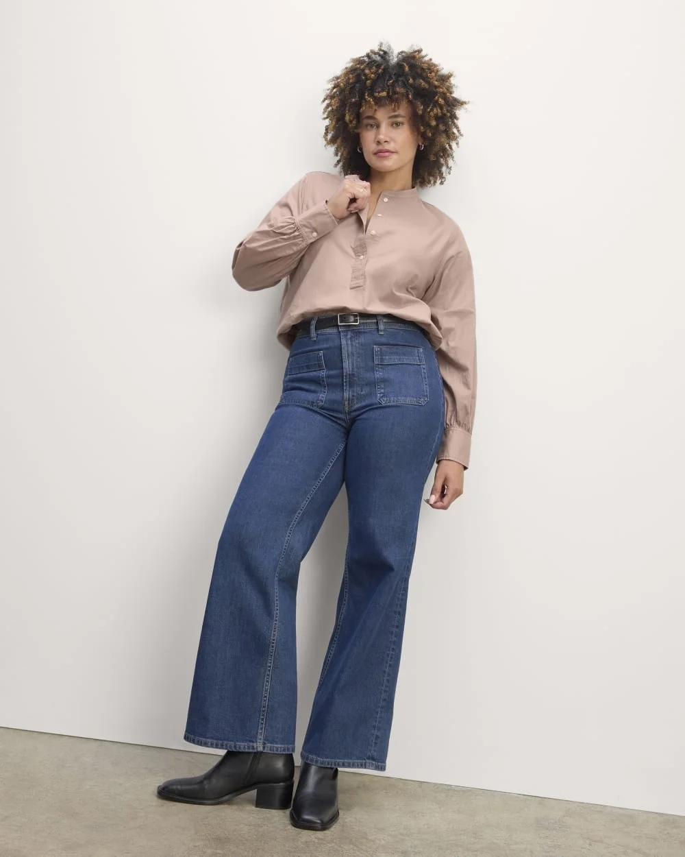 The Henley Shirt in Silky Cotton | Dusty Rose (2)