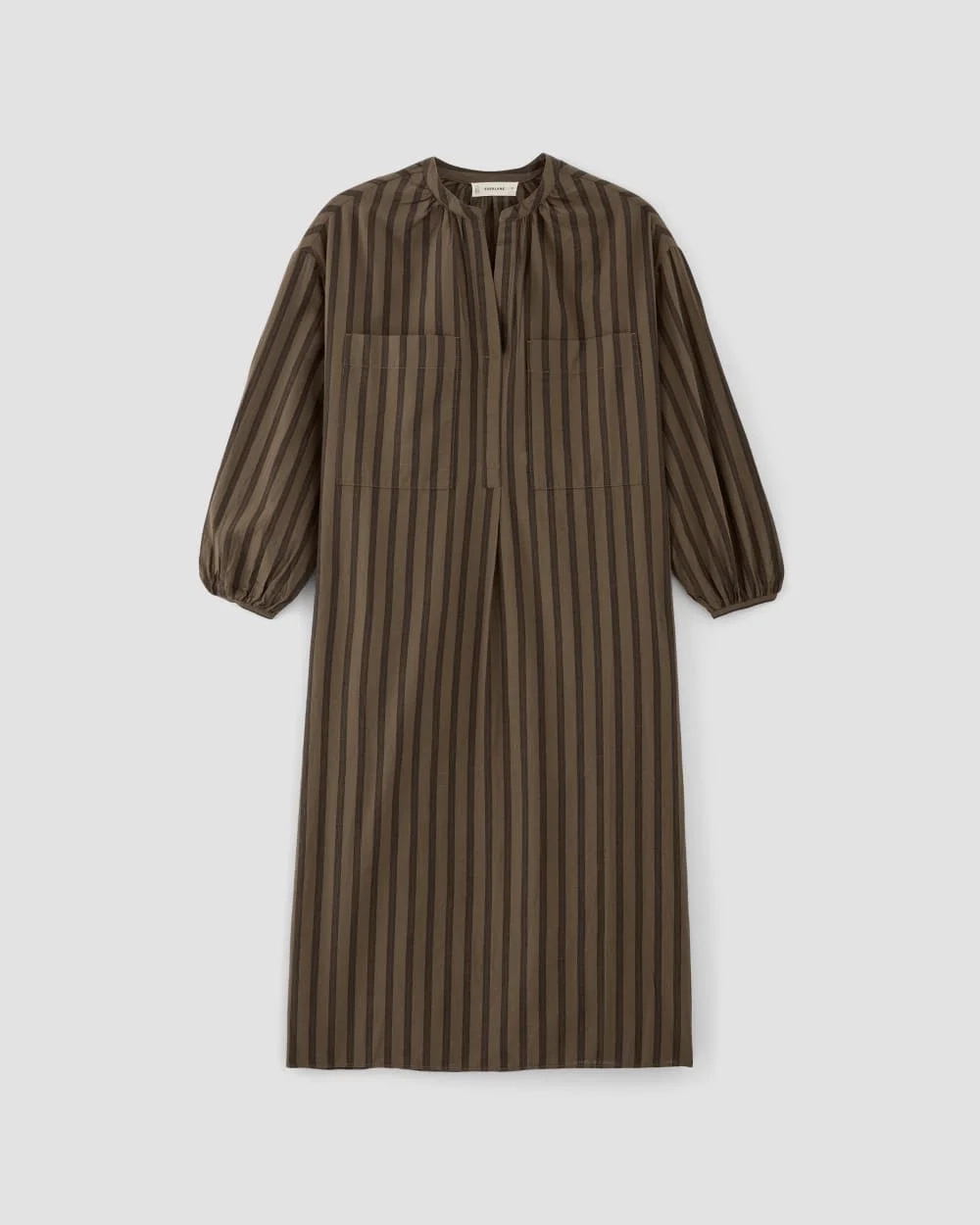 The Gauze Caftan Dress | Cocoa / Black (2)