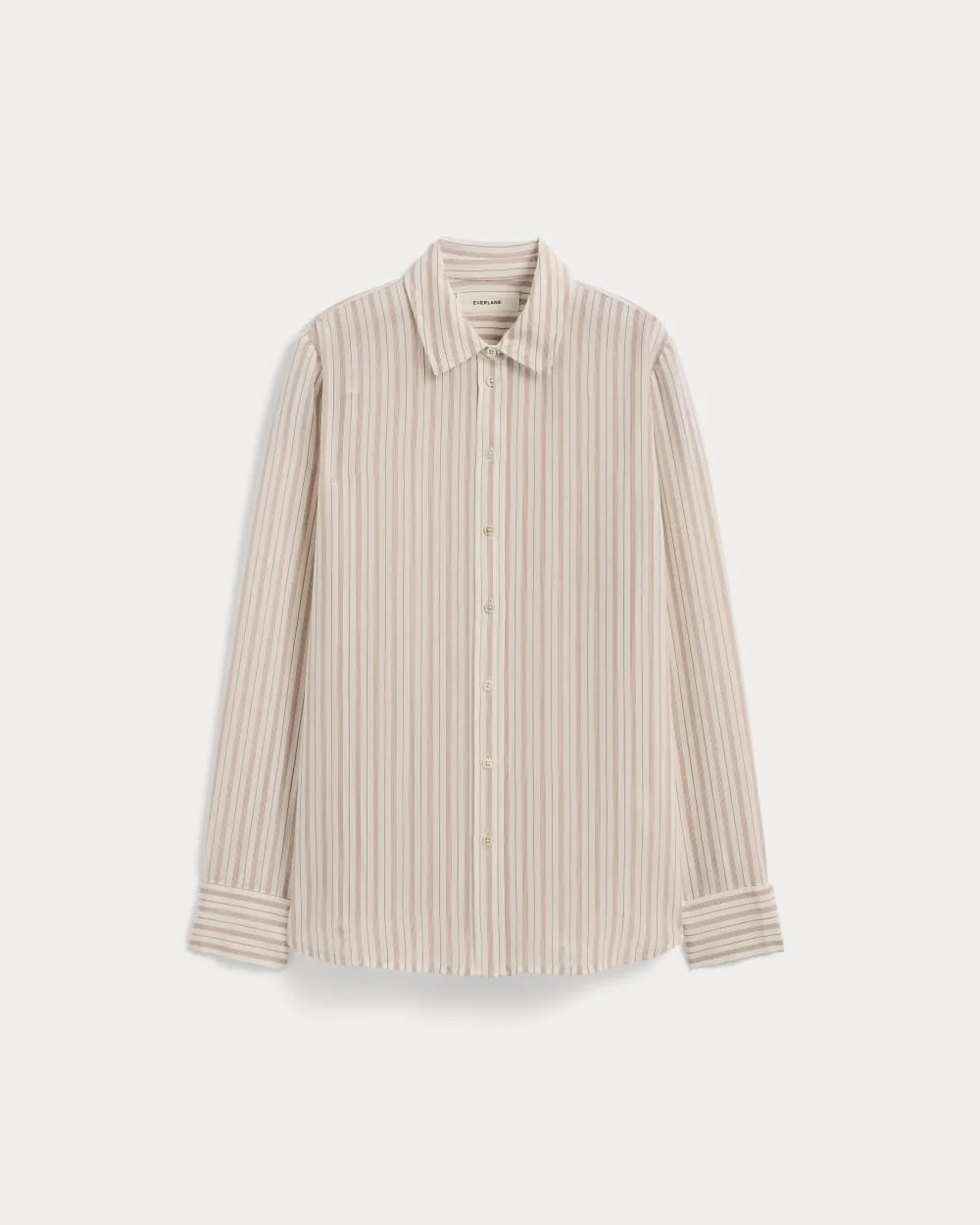 The Must-Have Shirt in Washable Silk | Bone / Dusky Rose (4)