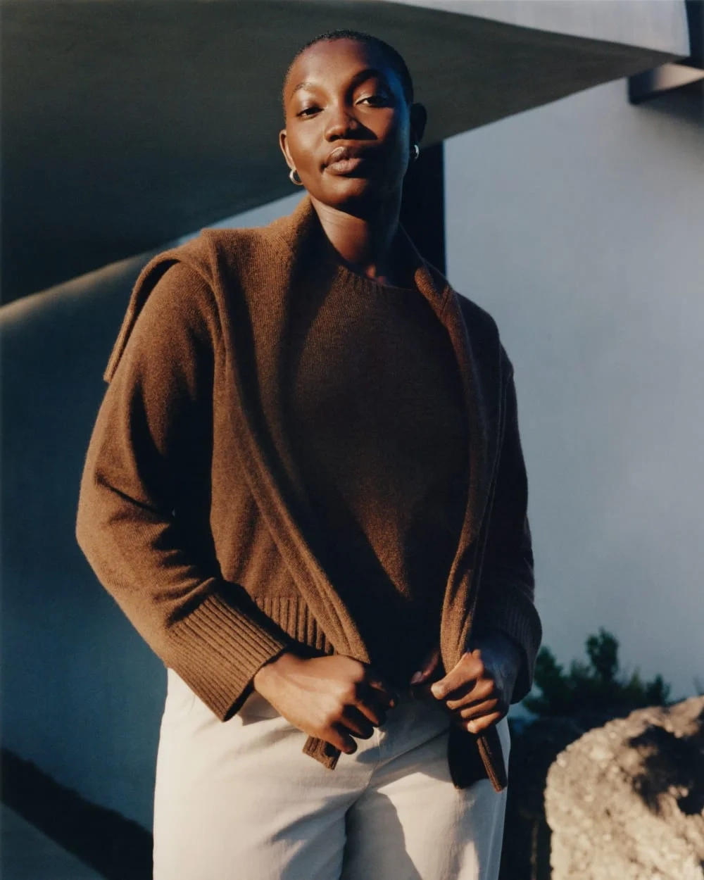 The Boxy Crew in Cashmere | Heather Cocoa