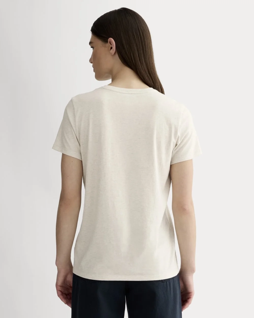 The Slim Crew in Essential Cotton | Heathered Oat (2)