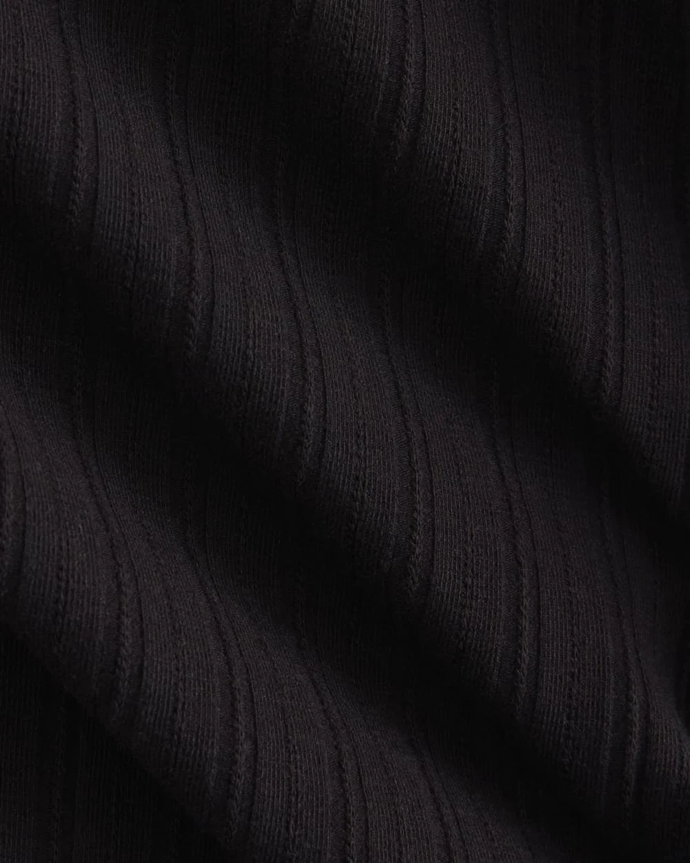 Cropped Crew in Pointelle | Black (3)
