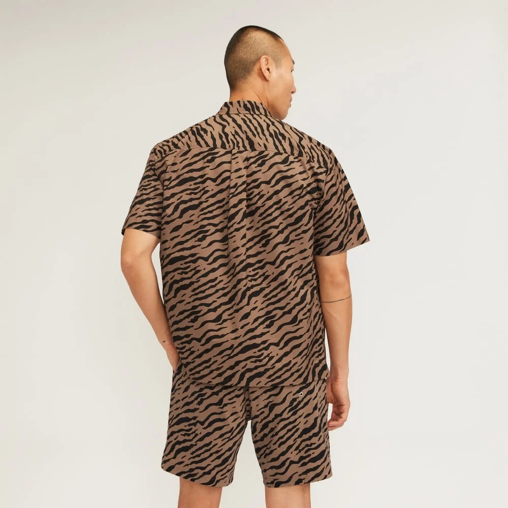 The Poplin Short-Sleeve Shirt | Tiger Stripe Toasted Coconut (2)