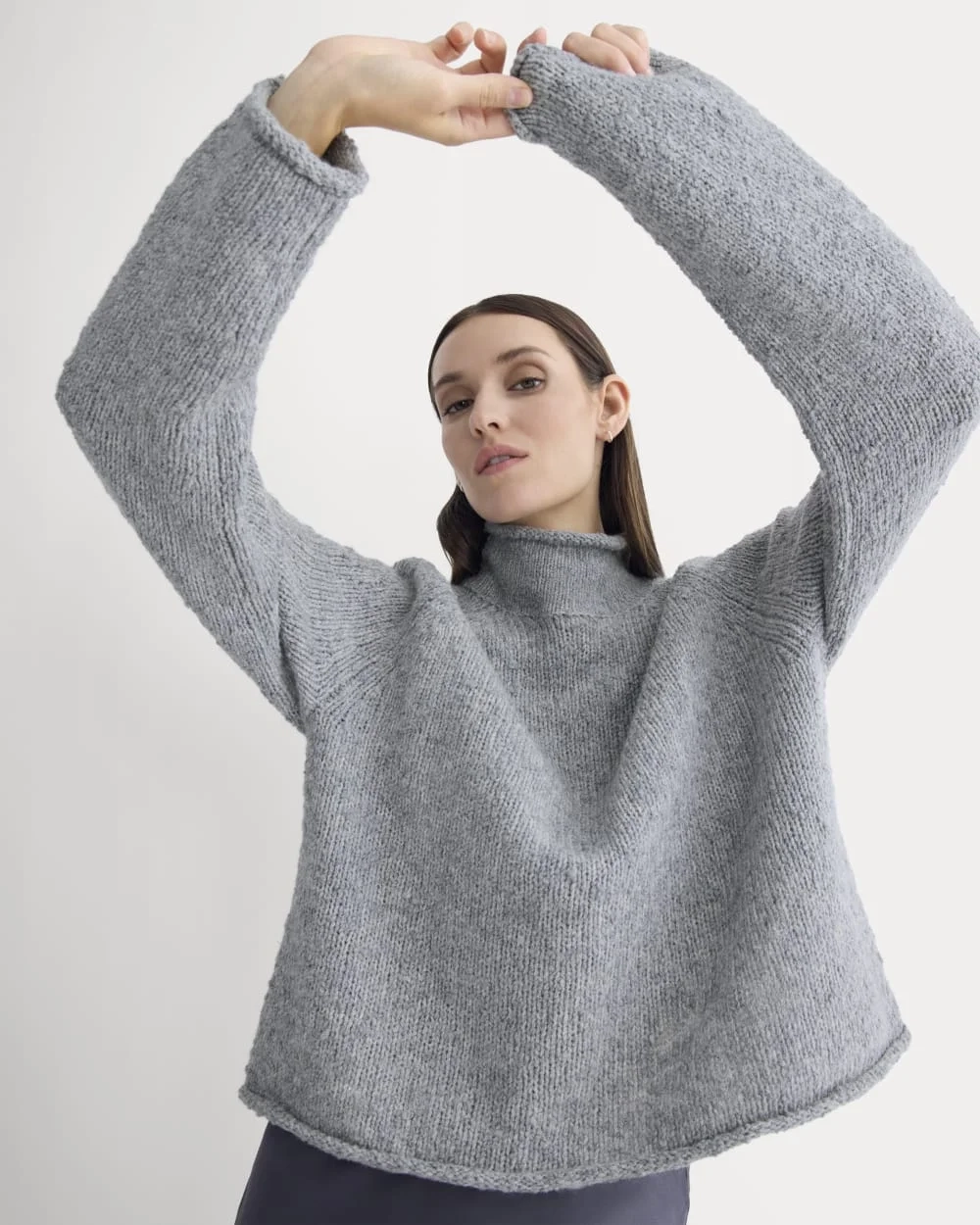 Rollneck Sweater | Heather Grey/Twist (3)