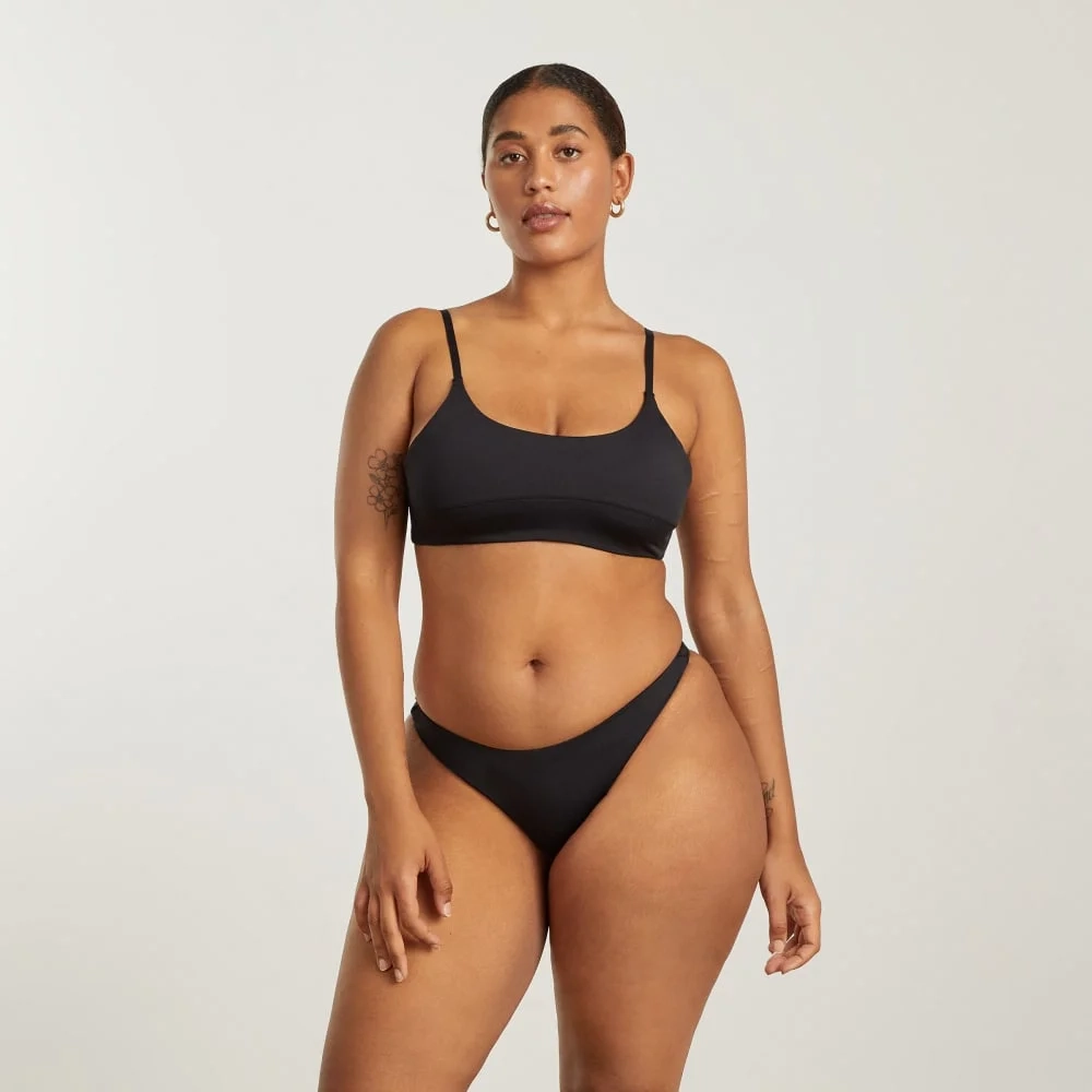 The Scoop-Neck Bikini Top | Black (3)