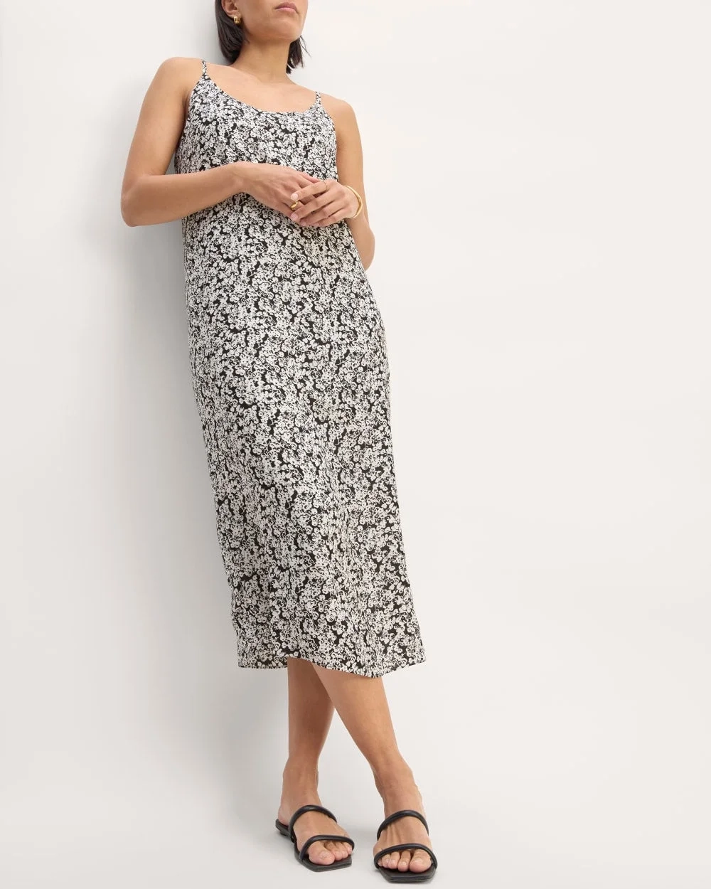 The Summer Slip Dress | Black / Bone Mini Floral (3)