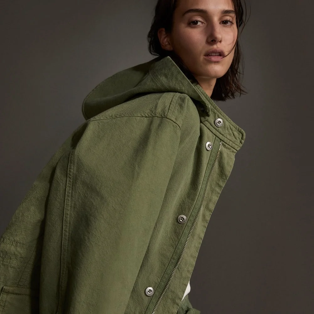 The Canvas Organic Cotton Parka | Forest Green (5)