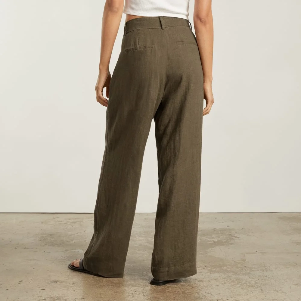 The Linen Way-High® Drape Pant  | Beech (3)