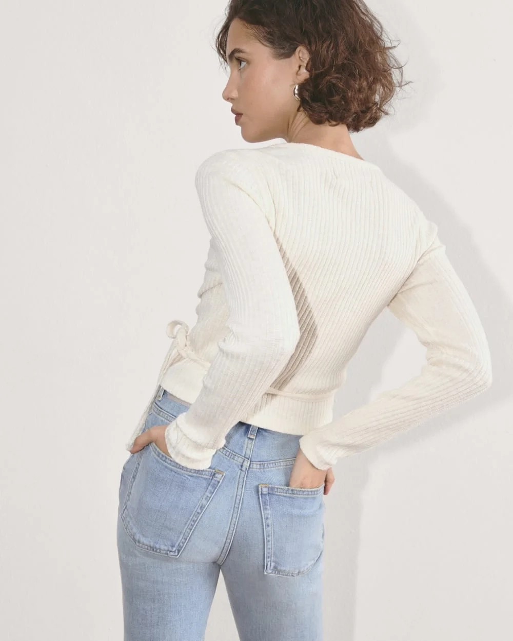 The Cozy Rib Wrap Top | Bone (3)