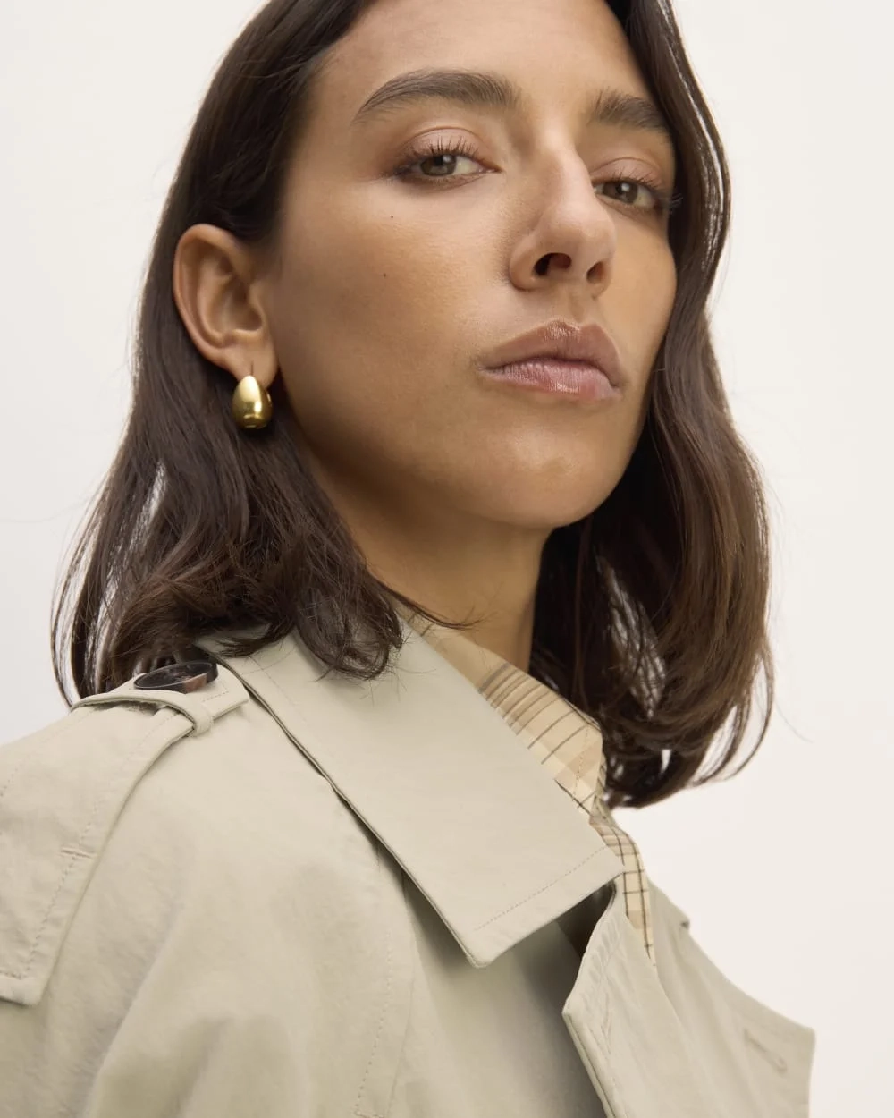The ReNew Long Trench Coat | Trench Coat Khaki (3)
