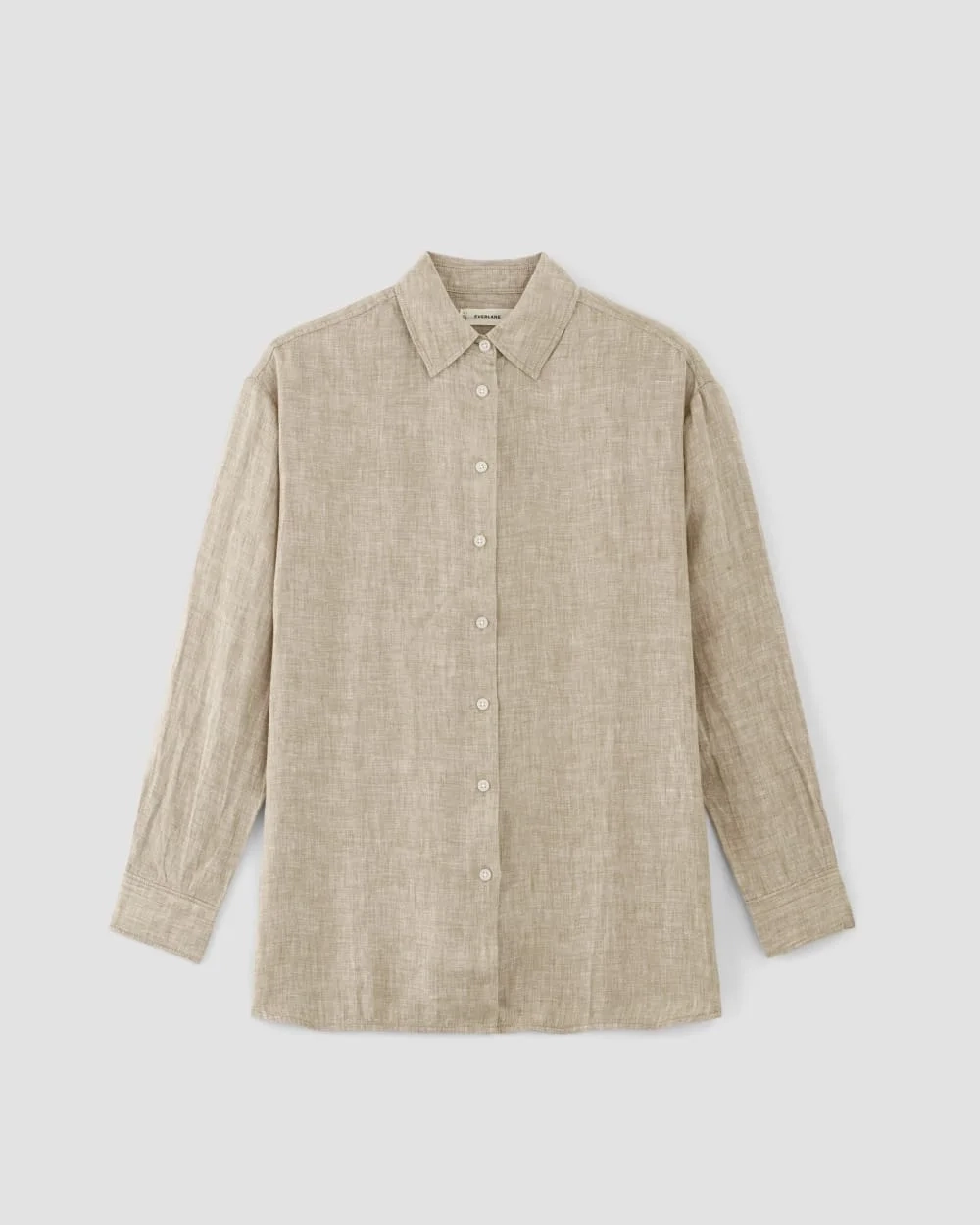 The Boyfriend Shirt in Linen | Cornstalk Chambray (2)