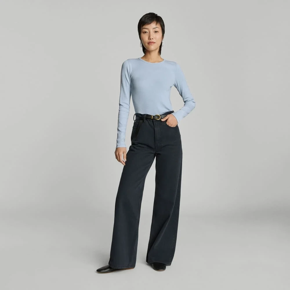 The Pima Micro-Rib Long-Sleeve Crew | Mist (4)