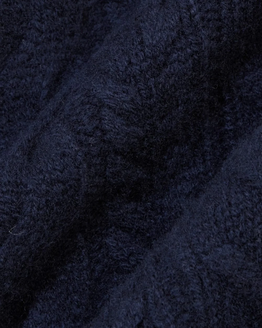 The Felted Merino Cable-Knit Crew | Deep Navy (4)