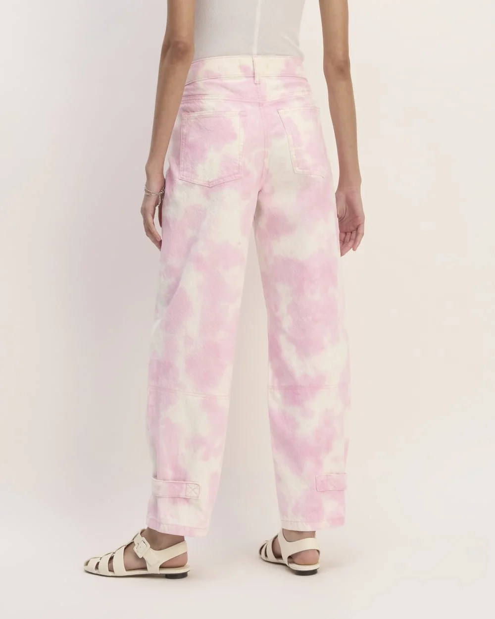 The Everlane x Marques' Almeida Canvas Oversized Barrel Pant | Pink Tie-Dye (4)