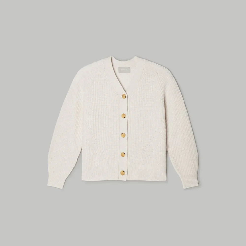 The Felted Merino Cardigan | Heathered Oat (4)