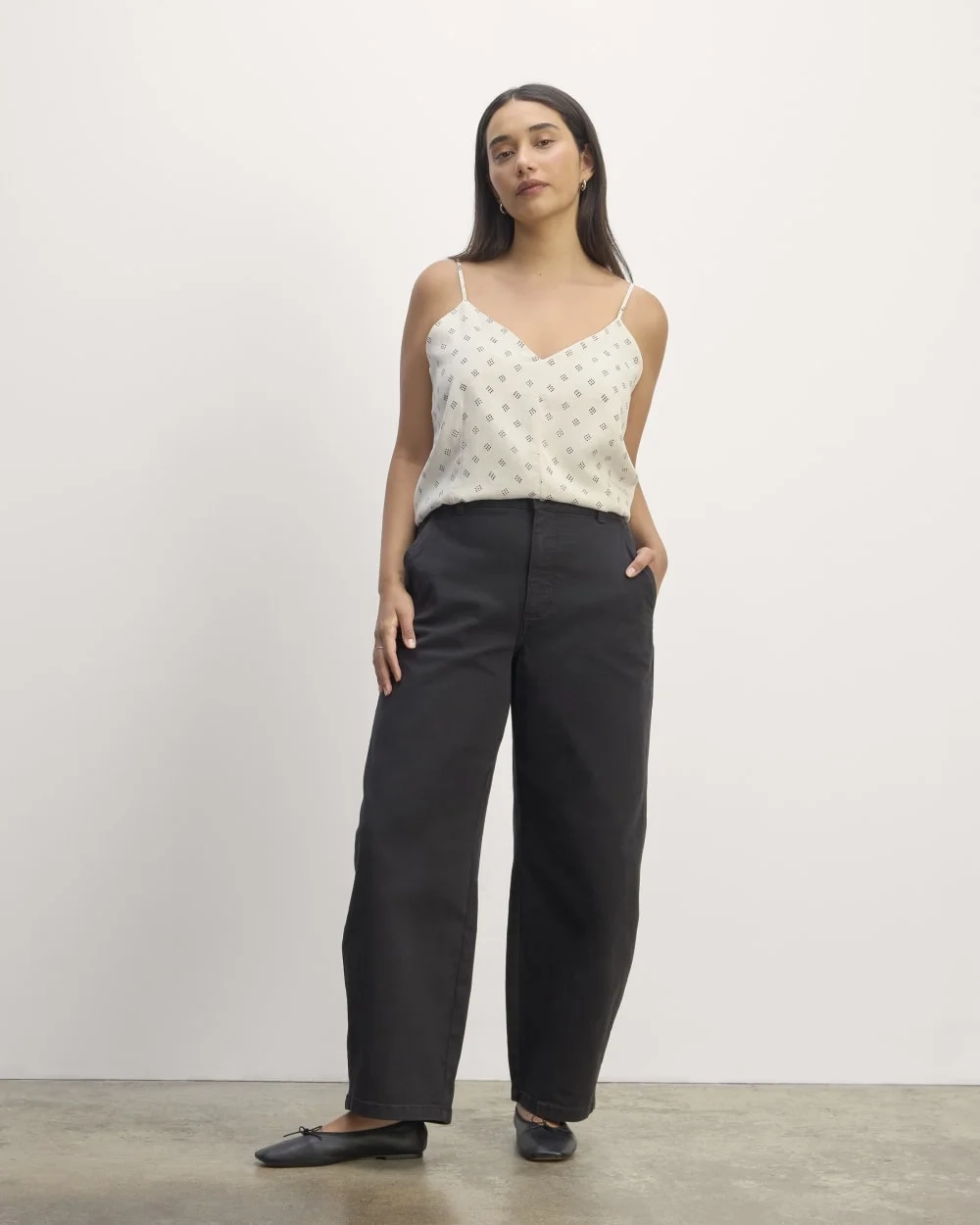 The Cami in Butterlite | Bone / Black Square Dot (3)
