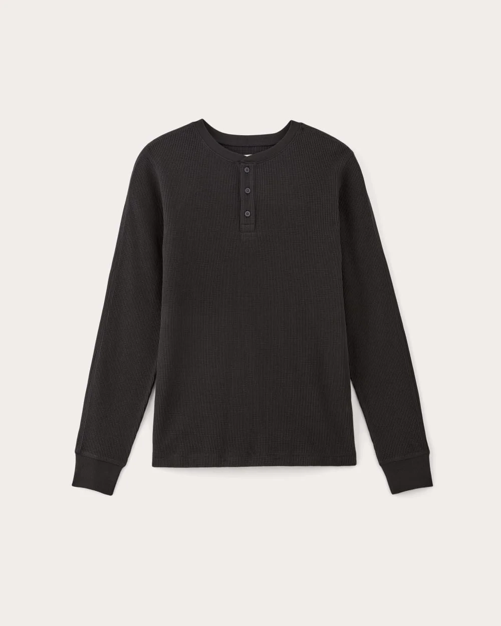 The Waffle Long-Sleeve Henley | Black (4)