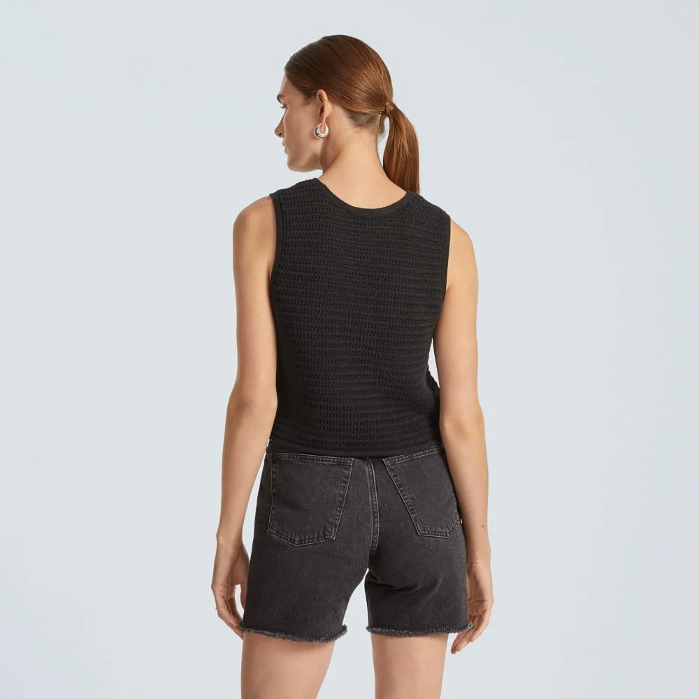 The Crochet Knit Cami | Black (3)