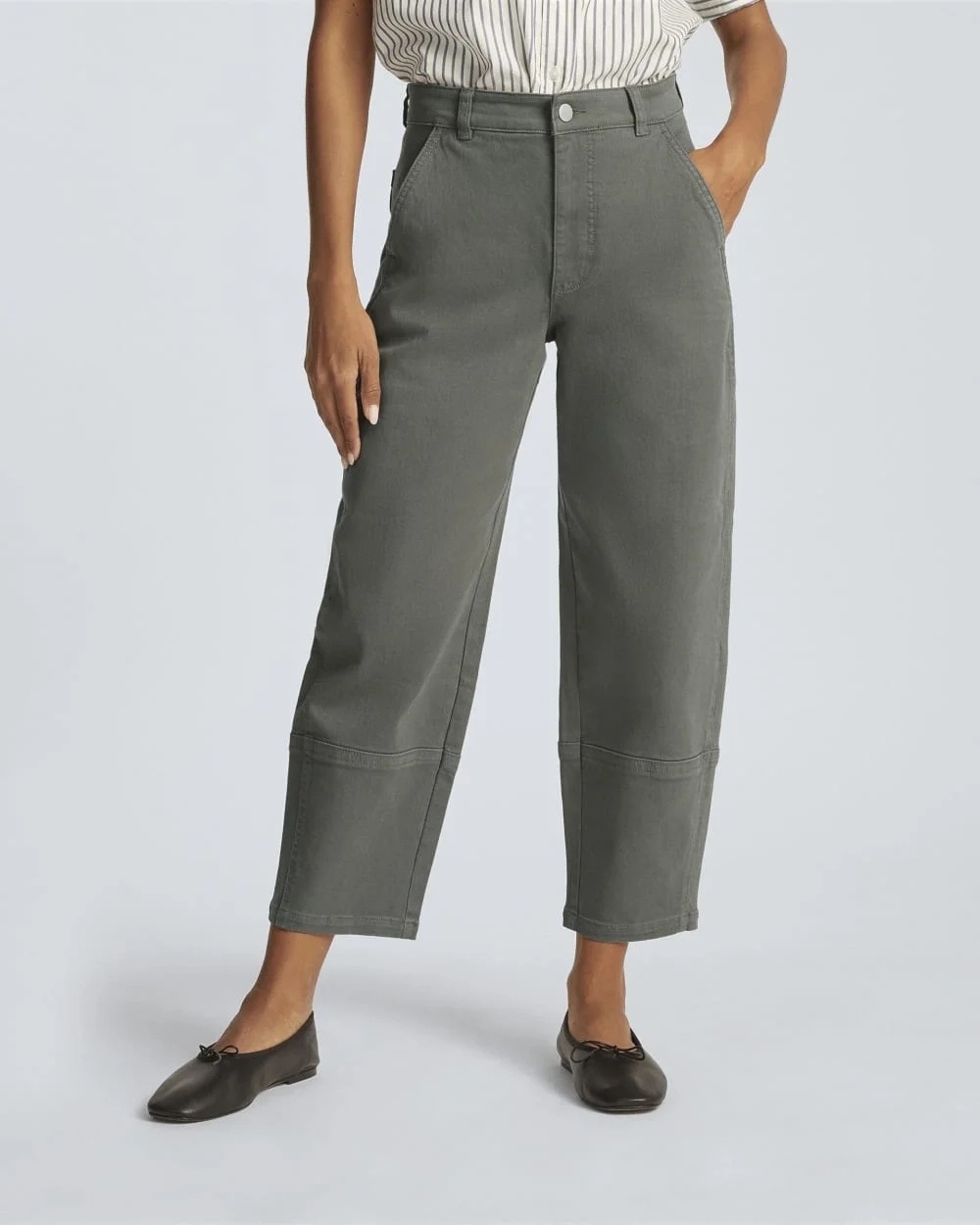The Utility Barrel Pant | Pewter Green | Regular (2)