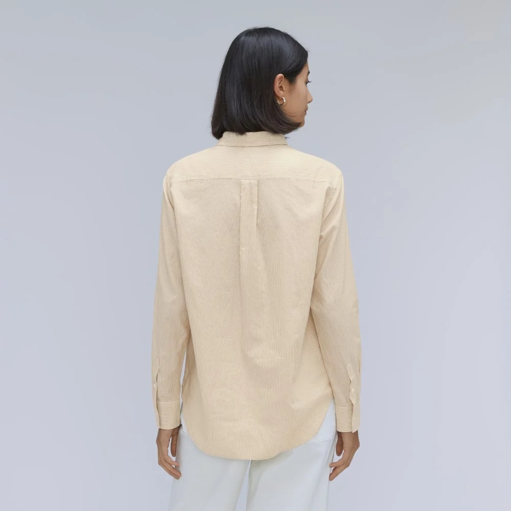 The Must-Have Shirt in Silky Cotton | Golden Palm / White (4)