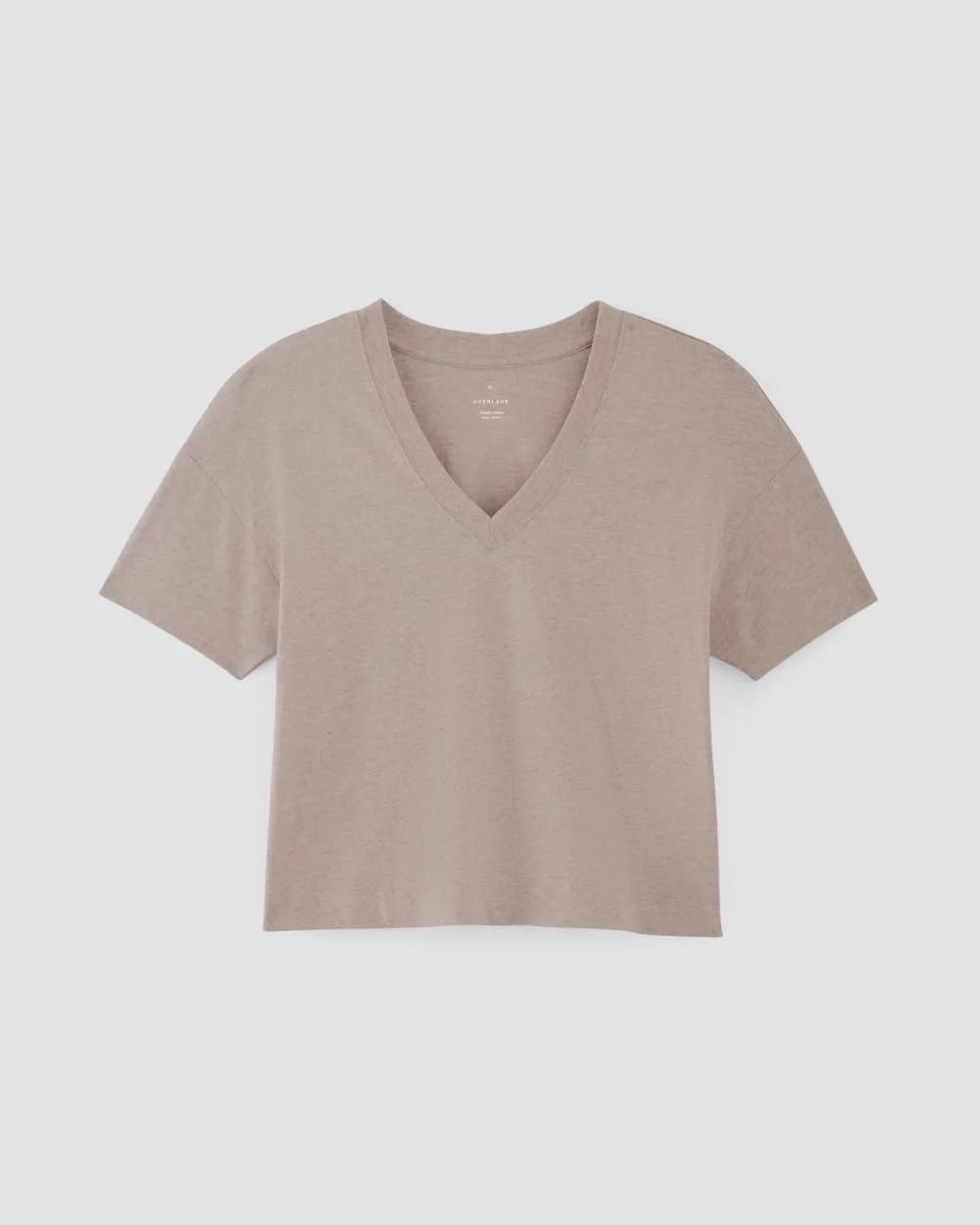 The Organic Cotton Slouchy V-Neck | Burnt Sugar (3)
