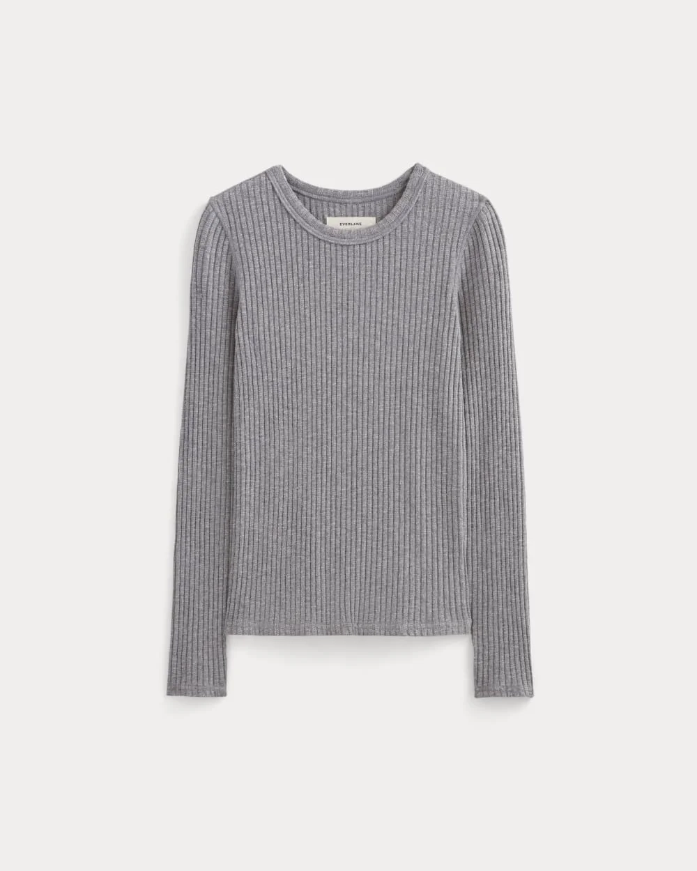 The Cozy Rib Long-Sleeve Tee | Mid Heather Grey (3)