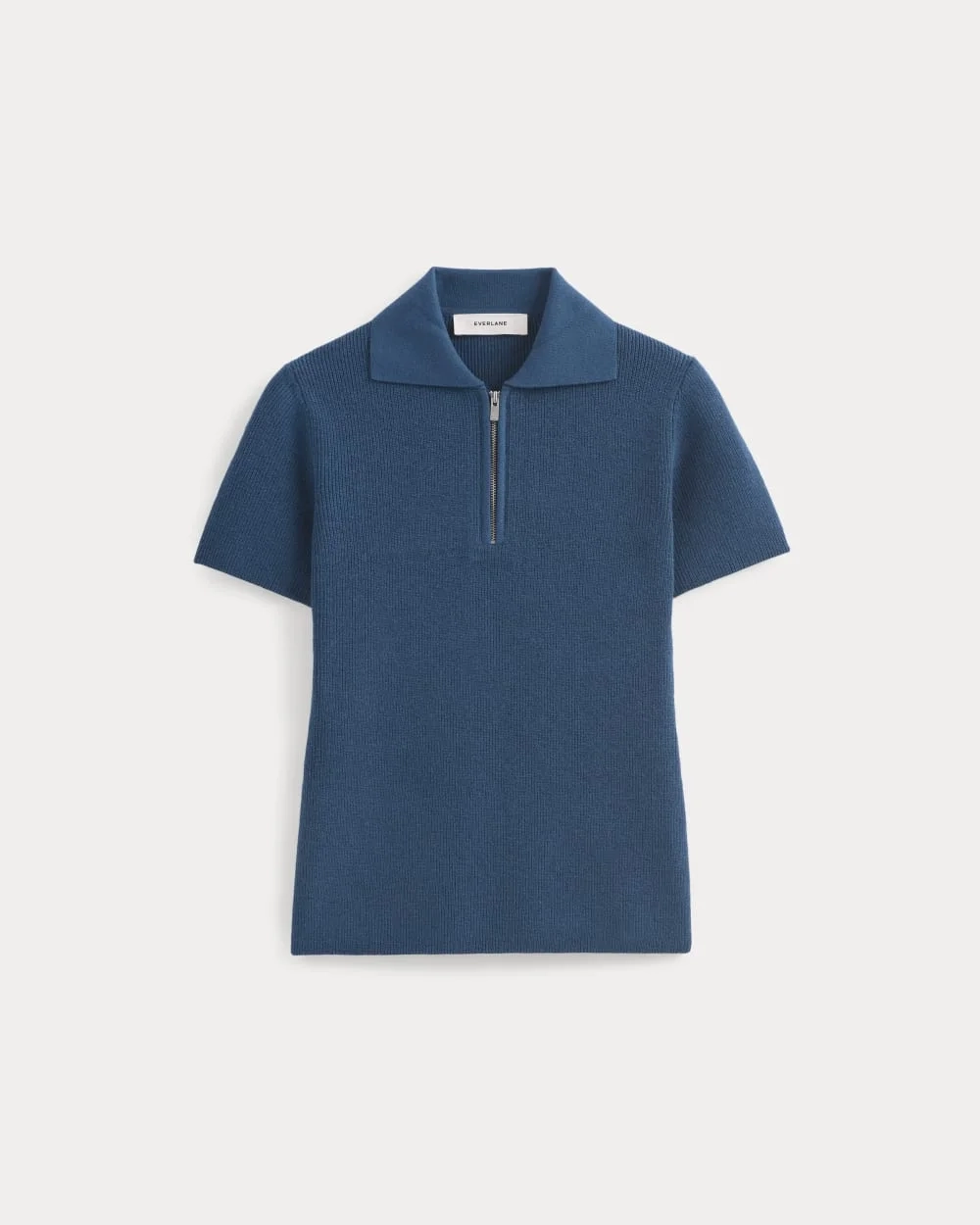 Knit Quarter-Zip Polo | Estate Blue (5)
