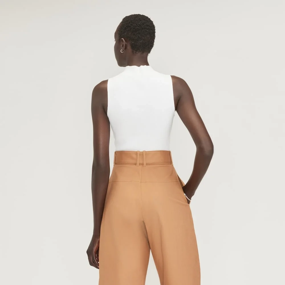 The Ribbed Mockneck Tank | White (4)