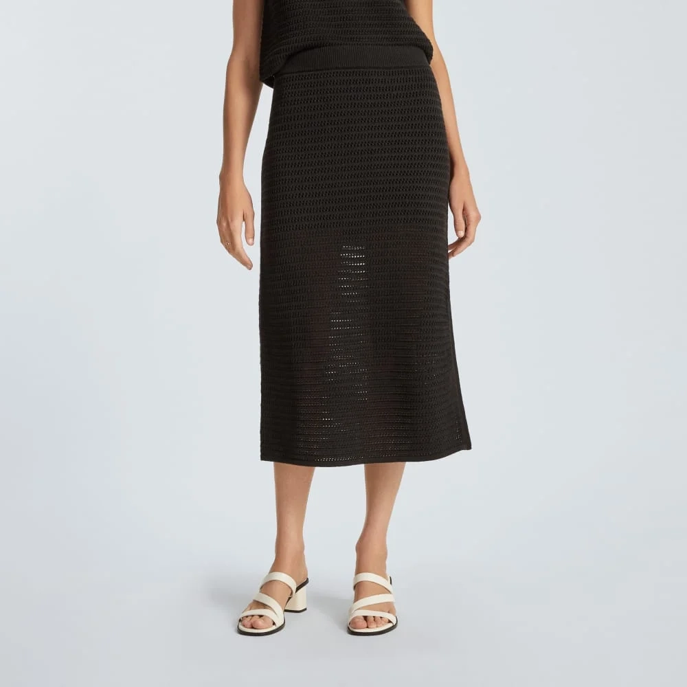 The Crochet Knit Skirt | Black (4)