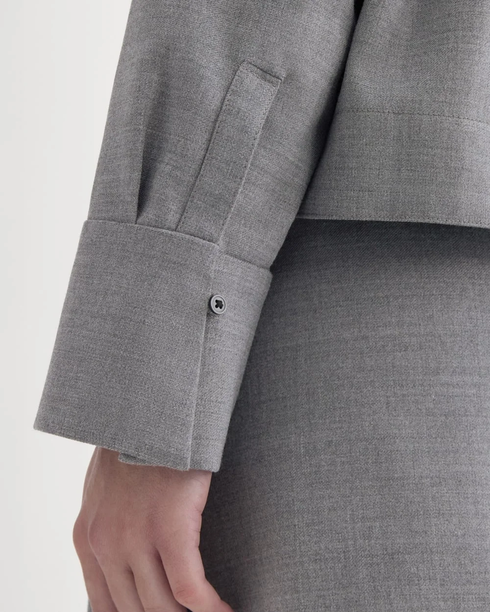 Overshirt in Tailor Twill | Heather Graphite (3)