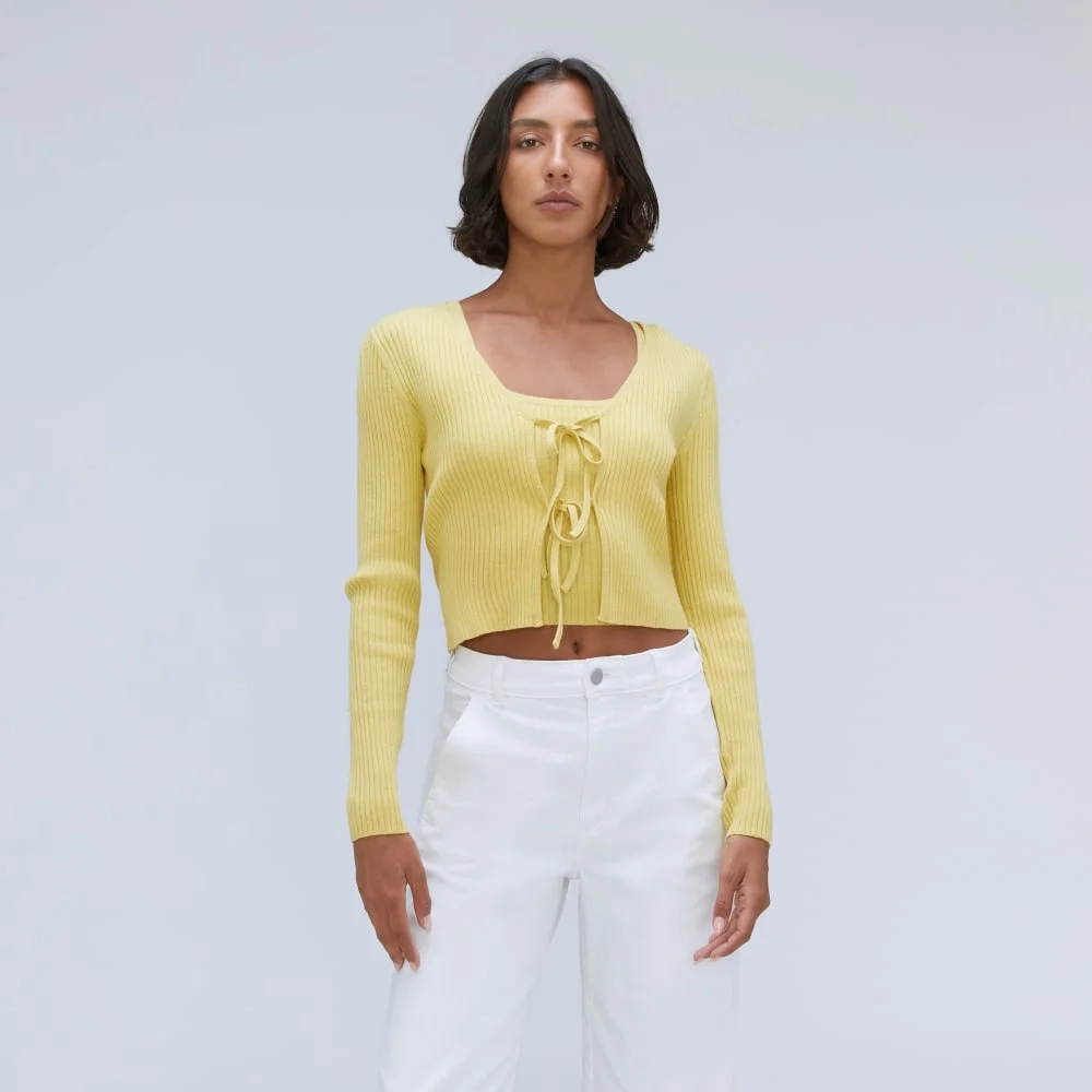 The Cotton-Merino Front-Tie Top | Dandelion