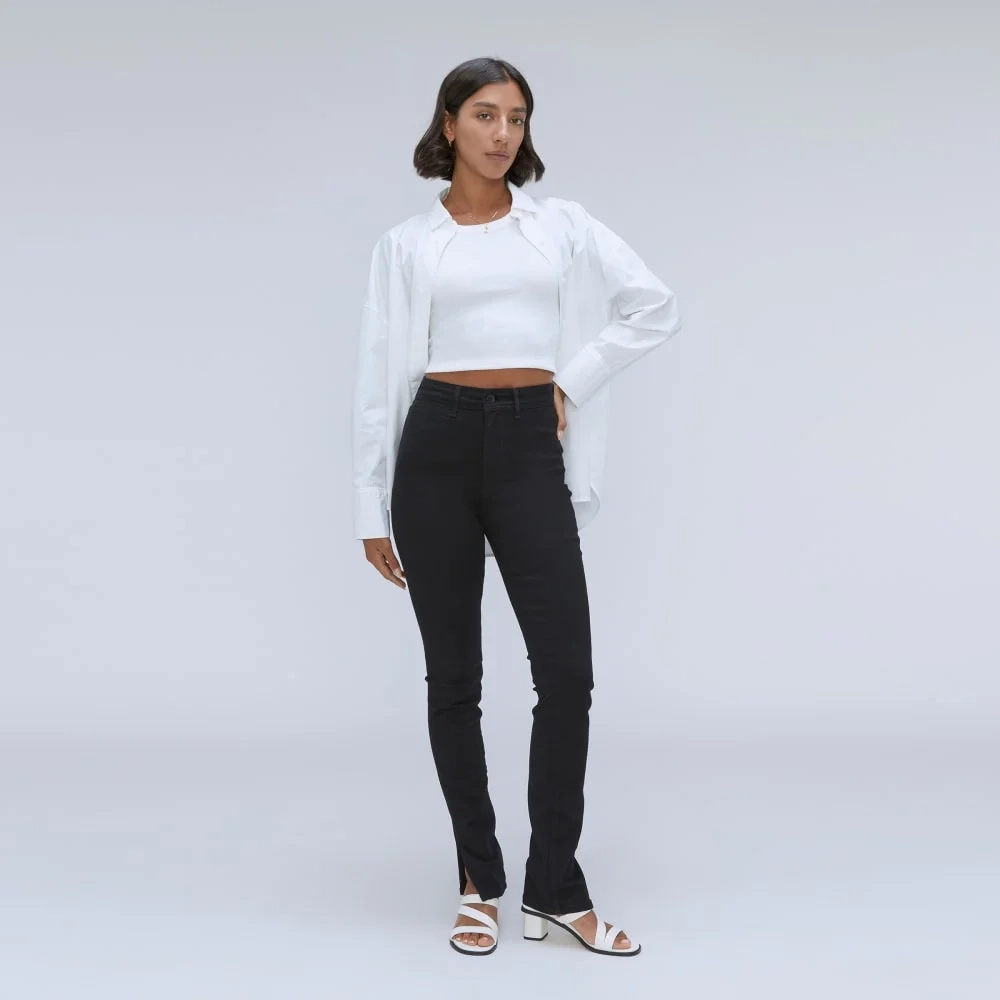 The Way-High® Skinny Split Hem Jean  | Black (3)