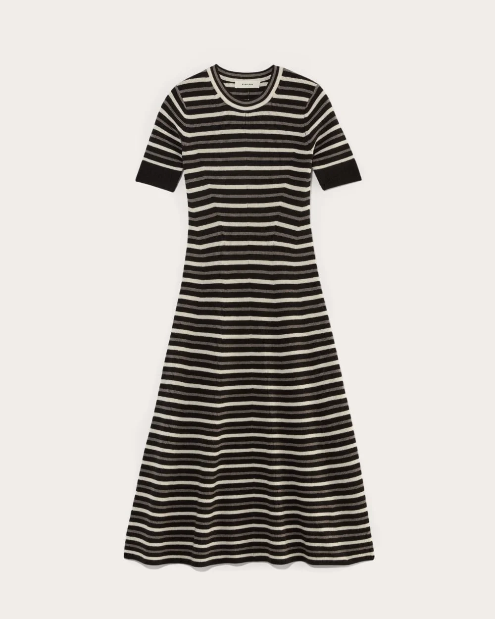 The Ribbed Sweater Dress | Taupe / Canvas / Black (3)