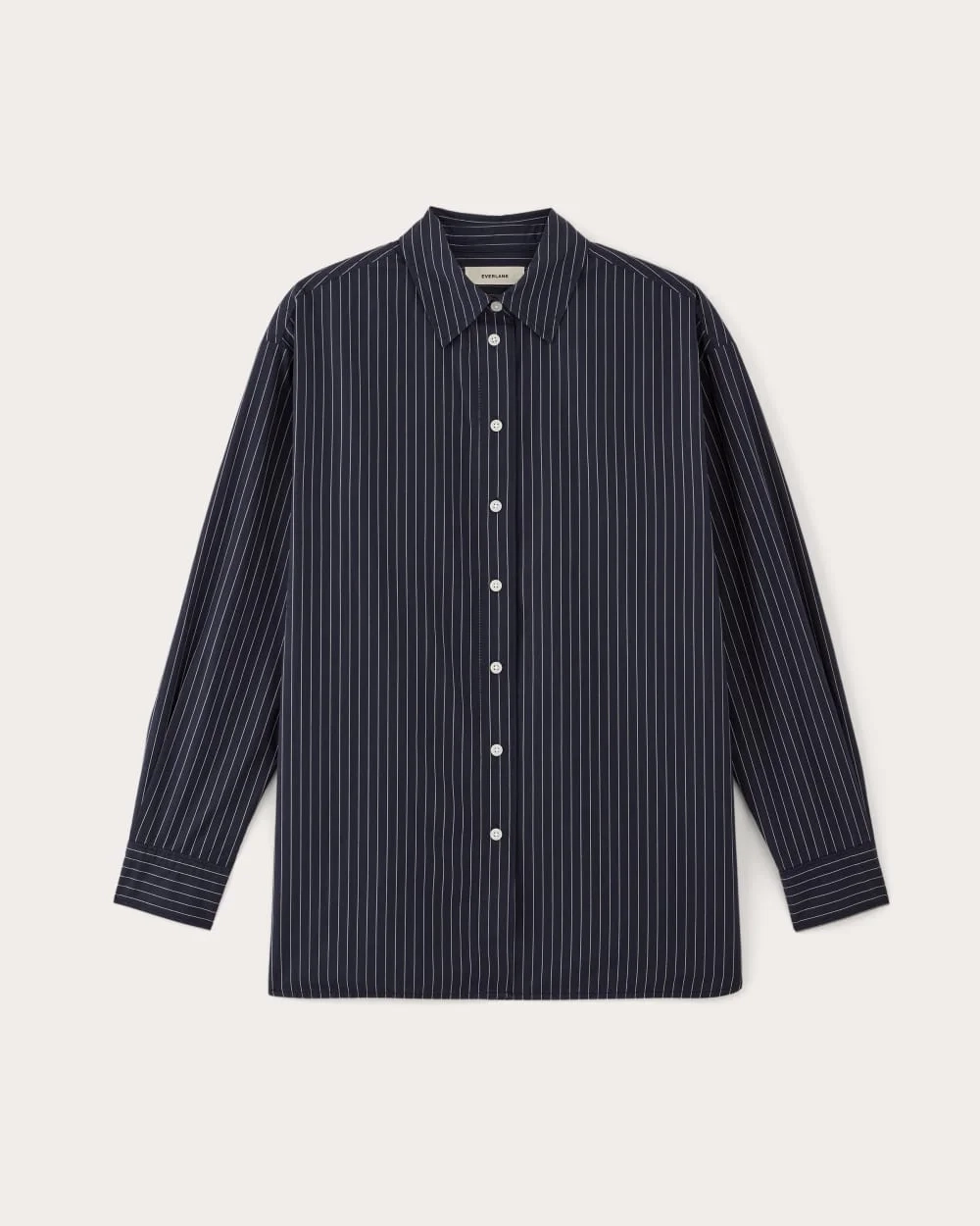 The Supima® Cotton Boyfriend Shirt | Navy / White (5)