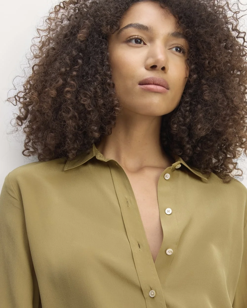 The Must-Have Shirt in Washable Silk | Fennel Seed (4)