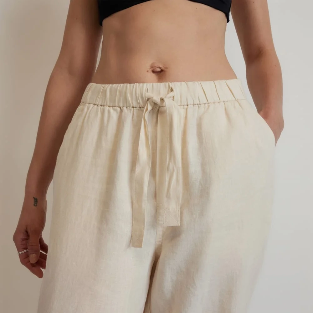 The Linen Pull-On Barrel Pant | Canvas (4)