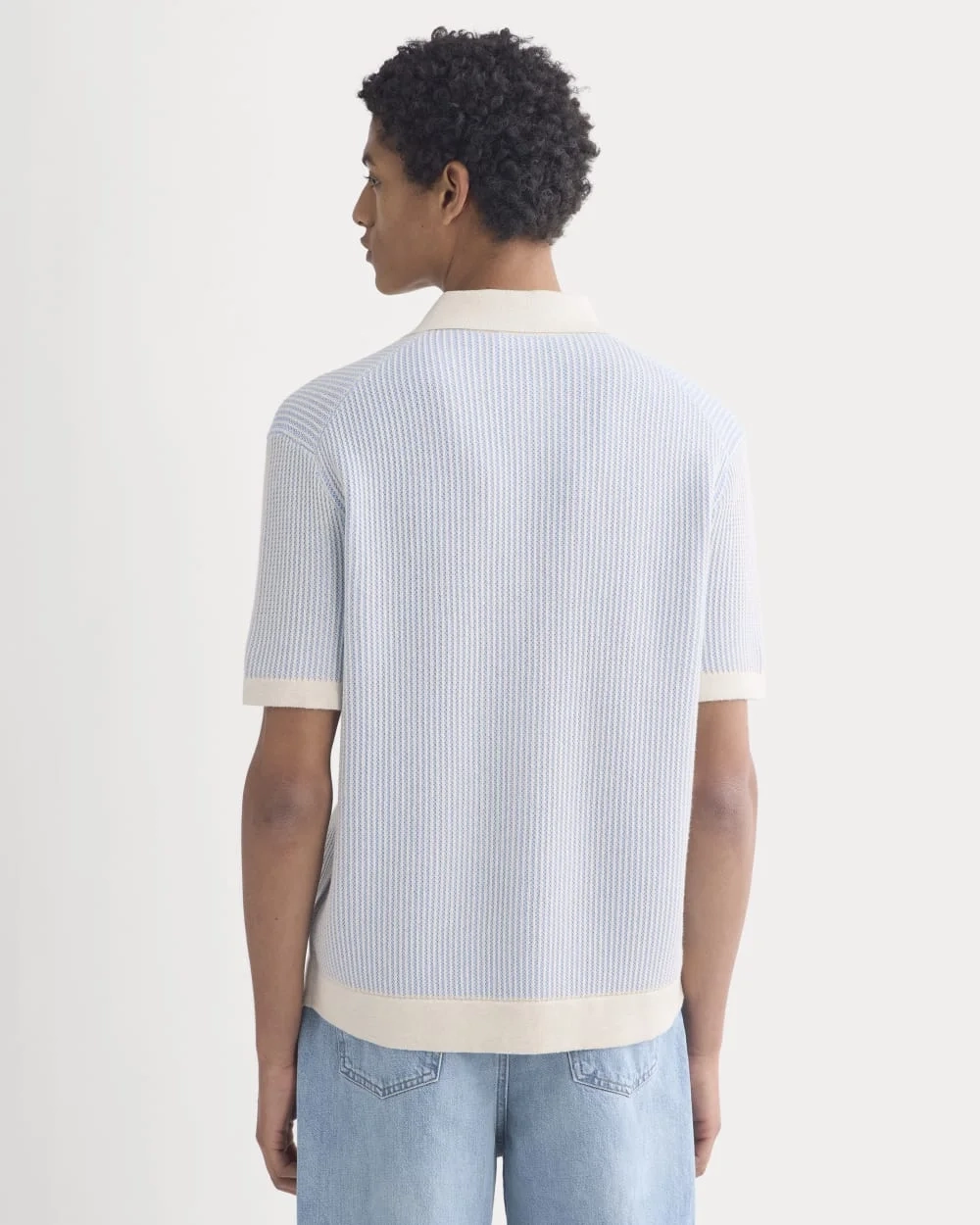 Button-Down Resort Polo | Light Heathered Oat/Open Air (3)