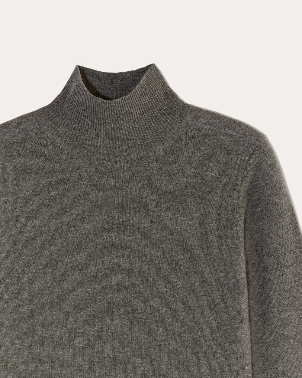 The Turtleneck Sweater Dress in Cashmere | Heather Charcoal (3)