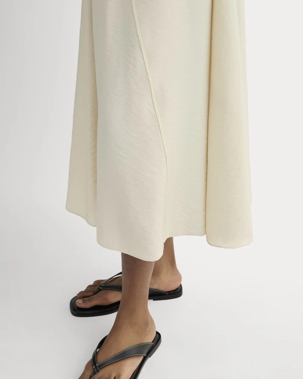 The V-Neck Dress in SoftLuxe | Sandshell (3)
