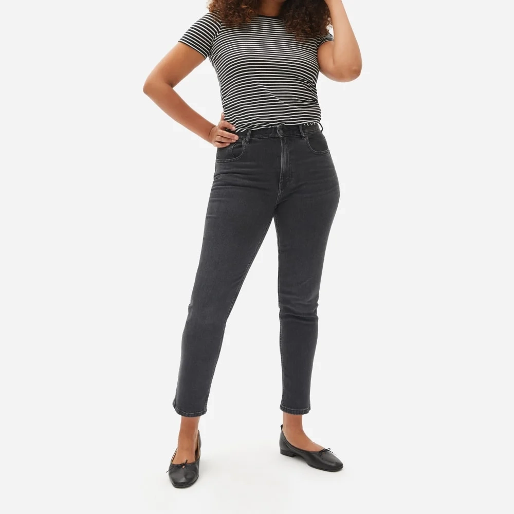 The Curvy Cheeky® Straight Jean | Washed Black | 26.5" Inseam (3)
