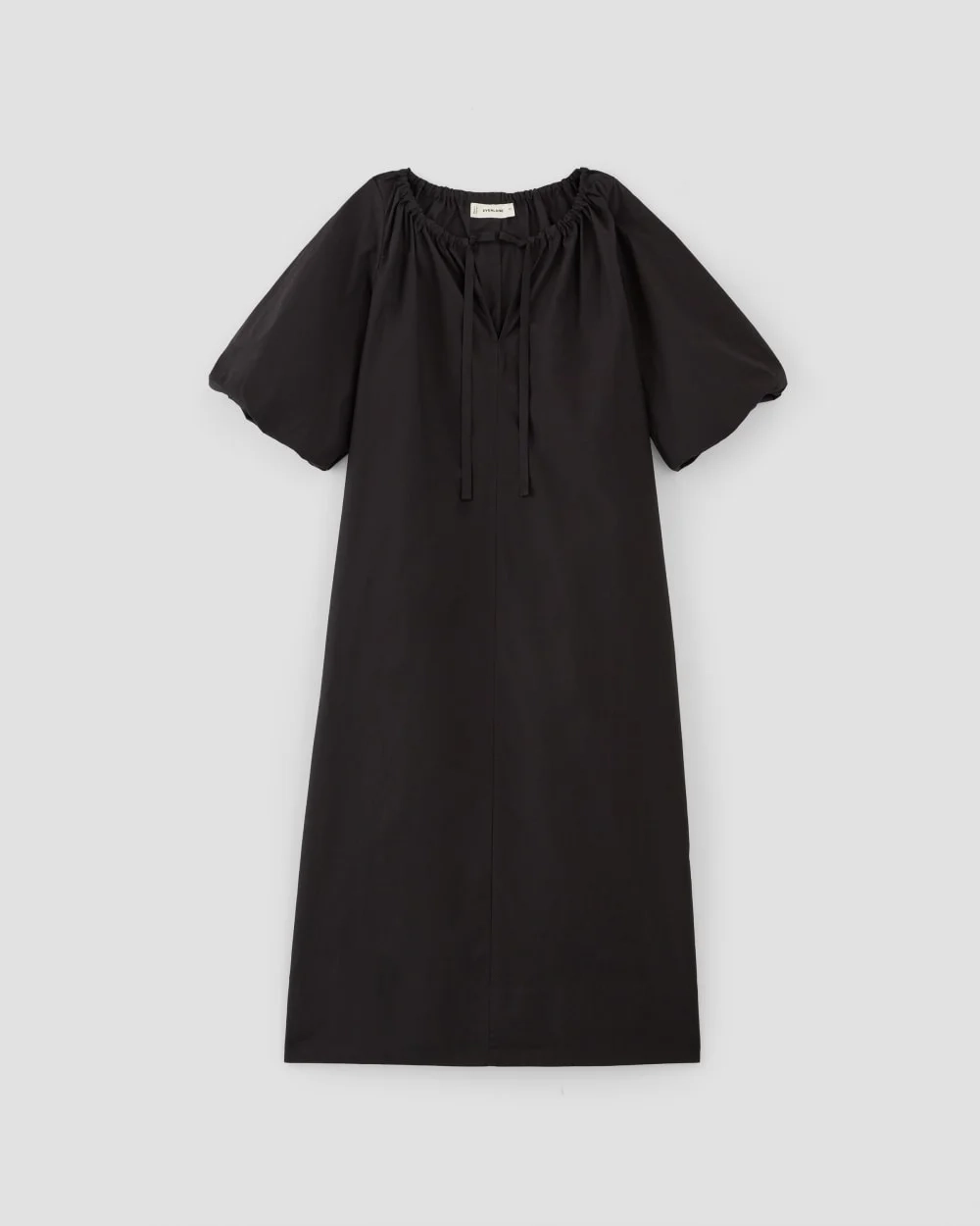 The Supima® Puff-Sleeve Dress | Black (3)