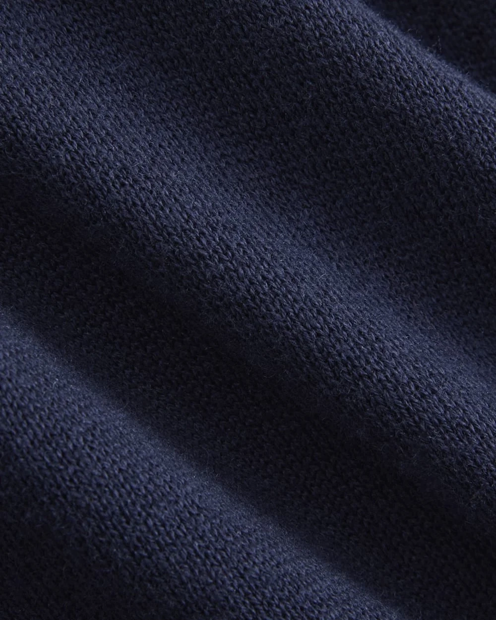 Deep V-Neck Cardigan in Cotton Merino | Navy (5)